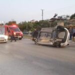 Mersin’de otomobil takla attı, sürücü yaralandı