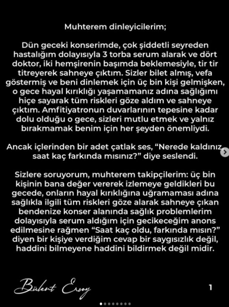 Küfür edip konserden kovmuştu! Bülent Ersoy sessizliğini bozdu! ”Haddini bildirdim”